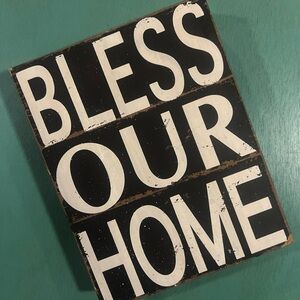 Hobby Lobby Black and White 'Bless Our Home' Wall Art